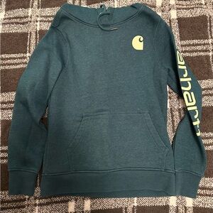 Carhartt Teal Hoodie with Logo